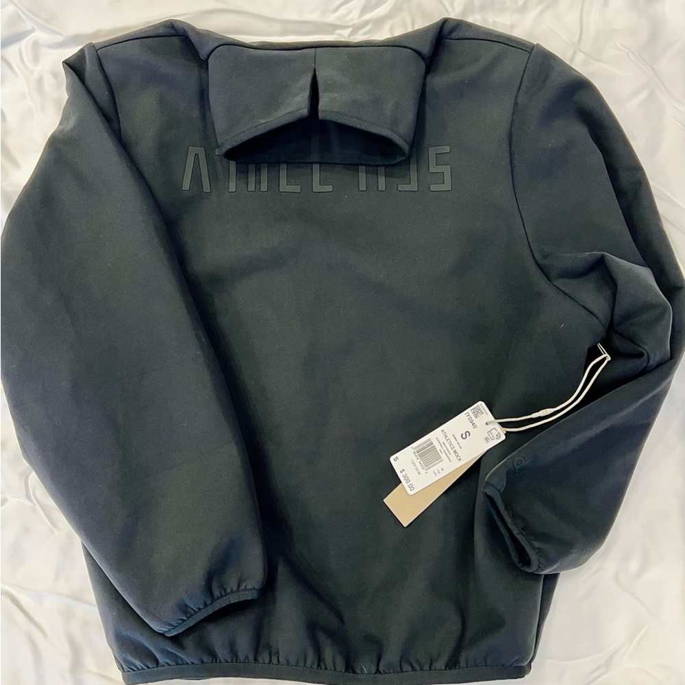 Adidas: Fear of God Black mock neck sueded Sweatshirt